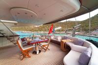 GETAWAY yacht charter: Aft Seating and Lounging