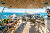 NEW-STAR yacht charter: Aft Upper Deck Lounge Area