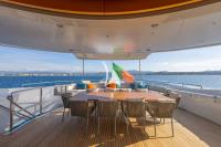 LUISA yacht charter: UPPER DECK AFT DINNING TABLE - SEATS 12