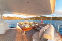 CANEREN yacht charter: Aft Deck Seating Area