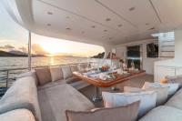 CANEREN yacht charter: Aft Deck Seating Area