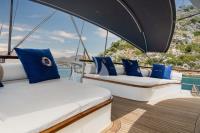 QUESTA-VITA yacht charter: aft deck with awning