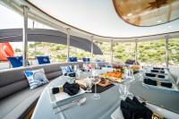 QUESTA-VITA yacht charter: main exterior dining