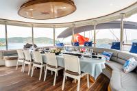 QUESTA-VITA yacht charter: main exterior dining