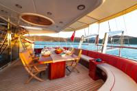 SERENITY-86 yacht charter: Aft Seating Area